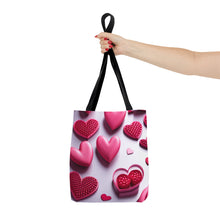 Load image into Gallery viewer, Love the Pink Heart Series #5 Tote Bag AI Artwork 100% Polyester