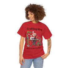 Load image into Gallery viewer, Crafting King: Where Creativity Reigns, Grandpa 100% Cotton Classic Fit T-shirt