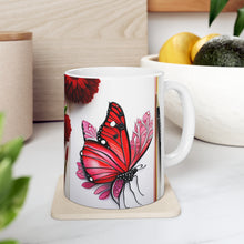 Load image into Gallery viewer, July Ruby Birth Month Colors Fairies & Butterflies #3 Mug 11oz mug AI-Generated Artwork