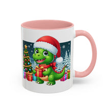 Load image into Gallery viewer, Mug Dinosaur Christmas Wonderland Santa Hat Holiday Coffee Cup 11, 15oz