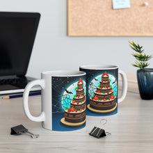 Load image into Gallery viewer, Happy Spooky Halloween Cake Celebration #20 Ceramic 11oz mug AI-Generated Artwork