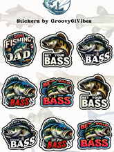 Load image into Gallery viewer, Funny Bet Your Bass Fishing Vinyls Stickers Sheet - Glossy - 4.5" x 6.5"