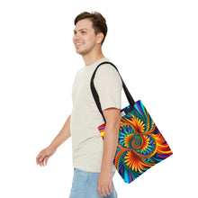 Load image into Gallery viewer, Re-growth Tye Dye Swirls and Ripples Tote Bag AI Artwork 100% Polyester #10