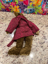 Load image into Gallery viewer, Ty Classic Tyrone The Bear Burgundy Jacket Plush Doll Retired