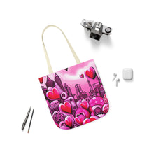 Load image into Gallery viewer, Pink Heart Series #16 Fashion Graphic Print Trendy 100% Polyester Canvas Tote Bag AI Image