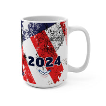 Load image into Gallery viewer, 2024 Election Silhouette, Civic Engagement Straw Ceramic Coffee Mug 15oz
