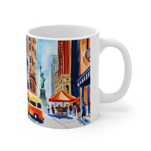 Load image into Gallery viewer, At the Cafe Statue of Liberty New York #12 Mug 11oz mug AI-Generated Artwork