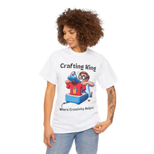 Load image into Gallery viewer, Frustrated Crafting King: Where Creativity Reigns, T-Shirt Heat Press Cotton
