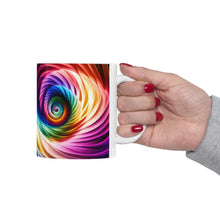 Load image into Gallery viewer, Fusion of Bright Rainbow Swirls in Motion #12 Mug 11oz mug AI-Generated Artwork