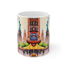 Load image into Gallery viewer, At the Cafe Statue of Liberty New York #14 Mug 11oz mug AI-Generated Artwork