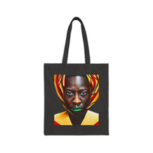 Load image into Gallery viewer, Colors of Africa Warrior King #4 100% Cotton Canvas Tote Bag 15" x 16"