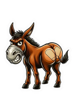 Load image into Gallery viewer, Angry Stubborn Mule Animal Not Today 3" Vinyls Stickers Sheet for Laptops, Water bottles, Journals