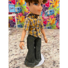 Load image into Gallery viewer, Bratz Boyz Koby Doll Yellow Shirt, Jeans Jewelry Lot 15 #121 AS Shown