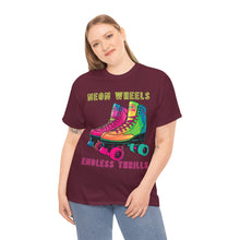 Load image into Gallery viewer, Neon Wheels, Endless Thrills 1980s Era Roller Skates