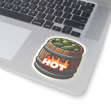 Load image into Gallery viewer, Hot Sour Pickle Barrel Vinyl Sticker, Foodie, Mouthwatering, Whimsical, Food #6
