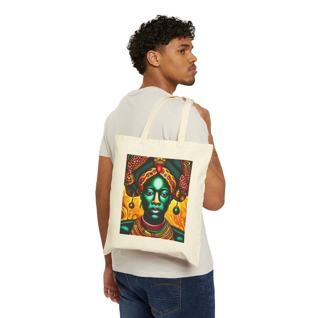 Colors of Africa Warrior King #11 100% Cotton Canvas Tote Bag 15