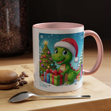 Load image into Gallery viewer, Mug Dinosaur Christmas Santa Hat Holiday Coffee Cup 11, 15oz