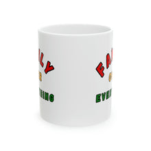 Load image into Gallery viewer, Family over Everything Afrocentric 11oz White Ceramic Beverage Mug Tableware

