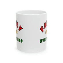 Load image into Gallery viewer, Family over Everything Afrocentric 11oz White Ceramic Beverage Mug Tableware