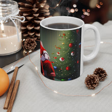 Load image into Gallery viewer, Merry Christmas Santa Fire Place Ceramic Mug 11oz Design #2 Wrap-a-round