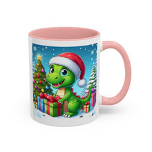 Load image into Gallery viewer, Mug Dinosaur Christmas Santa Hat Holiday Coffee Cup 11, 15oz