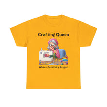 Load image into Gallery viewer, Crafting Queen: Where Creativity Reigns, Grandma Sewing Cotton Classic T-shirt