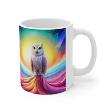 Load image into Gallery viewer, Beautiful Owl Standing in a Sea of Colors #9 Mug 11oz mug AI-Generated Artwork