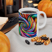 Load image into Gallery viewer, Fusion of Bright Feathers in Motion #1 Mug 11oz mug AI-Generated Artwork