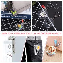Load image into Gallery viewer, Acrylic Keychain Blanks, Audab 50pcs Clear Keychains for Vinyl, Transparent Circle Discs Blanks Bulk DIY Keychain, Crafting and Vinyl Projects