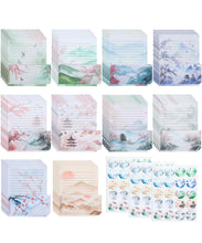 Load image into Gallery viewer, Mr. Pen- Stationery Writing Paper with Envelopes, 8.5 x 11 Inch, 160 Pack(50 Letter Writing Paper with 50 Envelopes and 60 Round Dot Sticker) Cherry Blossoms Cute Stationary Set with 10 Design
