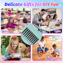 Load image into Gallery viewer, DASTTUIS 150 Pieces DIY Beadable Pen Kit – 50 Plastic Ballpoint Pens with Refills & Bags – School Supplies, Office Accessories & Decorative Items for Students & Teachers (Black)