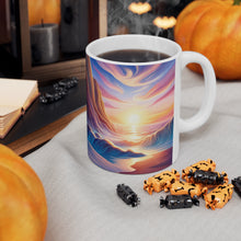 Load image into Gallery viewer, Pastel Sea-life Sunset #13 Ceramic Mug 11oz mug AI-Generated Artwork