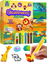 Load image into Gallery viewer, PURPLE LADYBUG DIY Fun Creative Bead Art Making Kits for Kids Ages 4-8 – Animal World Theme Birthday Gift for Boys & Girls, Arts & Crafts Set with Colorful Templates, Beads Pen, Craft Activity