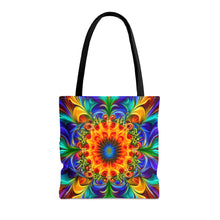 Load image into Gallery viewer, Power Tye Dye Swirls and Ripples Tote Bag AI Artwork 100% Polyester #12