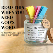 Load image into Gallery viewer, Bible Verse Jar for Daily Encouragement – Read Me When Bible Verses Jar with Inspirational Scripture, Prayer and Reflection, a Meaningful Christian Gift for Mom, Women and Men (Style 1)