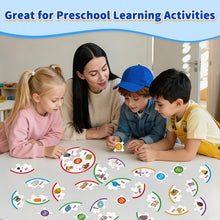 Load image into Gallery viewer, LilLaufy Phonics Word Puzzles for Kids, Phonetic Rhyming Game for Kindergarten, Reading Spelling Game, Toddler Speech Therapy Toys, Sight Words Games, Short Vowel Sound Blends for Preschool Learning