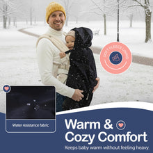 Load image into Gallery viewer, Intimom Baby Carrier Cover Winter with Detachable Hood - Windproof Winter Car Seat Cover Baby Girl & Boy, Universal Travel Carrier & Stroller Blankets for Babies - Waterproof with Fleece Lining