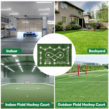 Load image into Gallery viewer, NELOMO Field Hockey Training Mat – 5ft×3ft Artificial Grass Pad | Stickhandling Zones & Realistic Turf for Home Drills – Ideal Gift for Hockey Enthusiasts