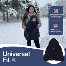 Load image into Gallery viewer, Intimom Baby Carrier Cover Winter with Detachable Hood - Windproof Winter Car Seat Cover Baby Girl & Boy, Universal Travel Carrier & Stroller Blankets for Babies - Waterproof with Fleece Lining