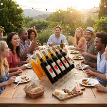 Load image into Gallery viewer, Aidmi Clear Acrylic Wine Rack, Modular Stackable Countertop Wine Bottle Holder with Leaf Shaped Support, Multi Purpose Versatile Wine Display Stand for Home Bar Party Daily Organizing (2pcs)