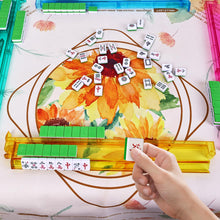 Load image into Gallery viewer, TheClouds Mahjong Racks with Pushers,4 Pcs Clear Mahjong Tile Racks Set,1.2" American Mahjong Tile Racks,Mahjong Rack and Pusher Combo -PC Material 4 Color
