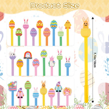 Load image into Gallery viewer, LiYiQ 100 Pcs Easter Cartoon Cute Fun Pens Kawaii Easter Eggs Rabbit Chicken Rainbows Gnome Shape Gel Black Ink Pen, Cute Pens for Office Home Present