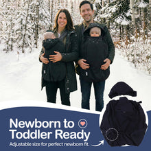 Load image into Gallery viewer, Intimom Baby Carrier Cover Winter with Detachable Hood - Windproof Winter Car Seat Cover Baby Girl & Boy, Universal Travel Carrier & Stroller Blankets for Babies - Waterproof with Fleece Lining