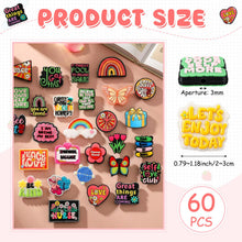 Load image into Gallery viewer, Tondiamo 60 Pcs Inspirational Silicone Focal Beads for Pens Bulk Encouraging Positive Beads for Beadable Pen Keychain Jewelry Bracelet Making DIY Crafts