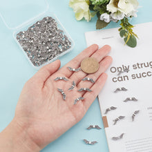 Load image into Gallery viewer, SUNNYCLUE 1Box 100Pcs Christmas Charms Alloy Angel Wings Beads Bulk Tibetan Style Wing Beads for Jewelry Making Charms Fairy Angel Wing Spacer Loose Beads Bracelets Earrings Supplies Antique Silver