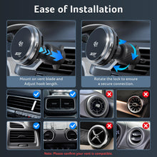 Load image into Gallery viewer, acer Qi2.2 25W for MagSafe Car Mount Charger, Wireless Car Charger with Cooling Fan & Backlight, Vent Phone Mount with 45W Car Adapter, 360°Rotation Magnetic Phone Holder for iPhone 17/16/15/14/13