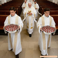 Load image into Gallery viewer, Stainless Steel Communion Tray with Lid - 40 Holes Church Communion Supplies Set, Stackable Worship Tray for Church Services, Weddings & Gatherings (Silver, Cups Not Included)