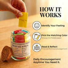 Load image into Gallery viewer, Bible Verse Jar for Daily Encouragement – Read Me When Bible Verses Jar with Inspirational Scripture, Prayer and Reflection, a Meaningful Christian Gift for Mom, Women and Men (Style 1)