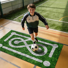 Load image into Gallery viewer, NELOMO 5ft×3ft Soccer Dribbling Training Turf - Portable Soccer Mastery Skill Practice Mat for Ball Control & Footwork Drills - Tailored for Soccer Enthusiasts