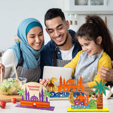 Load image into Gallery viewer, MUOUAKATE 6 Pcs Wooden Ramadan and Eid Crafts Kit, Paint Your Own Ramadan Activities for Boys Girls Ages 3-10 11 12, Ramadan Gifts for Ramadan Eid Party Supplies Class Home Table Decoration